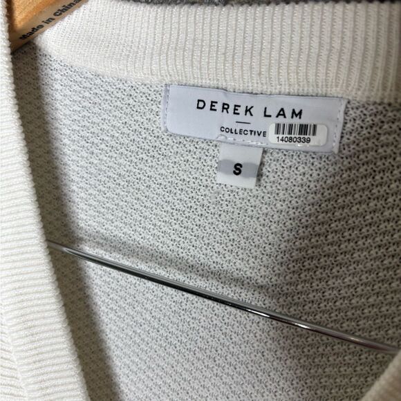 Derek Lam Collective small asymmetrical white part wool blend sweater tunic - Picture 4 of 6